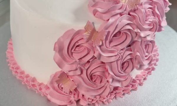 Pink and White Cake